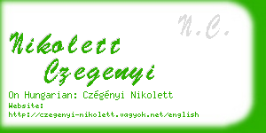 nikolett czegenyi business card