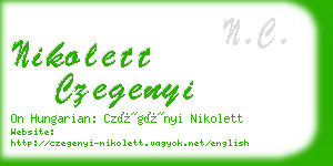 nikolett czegenyi business card